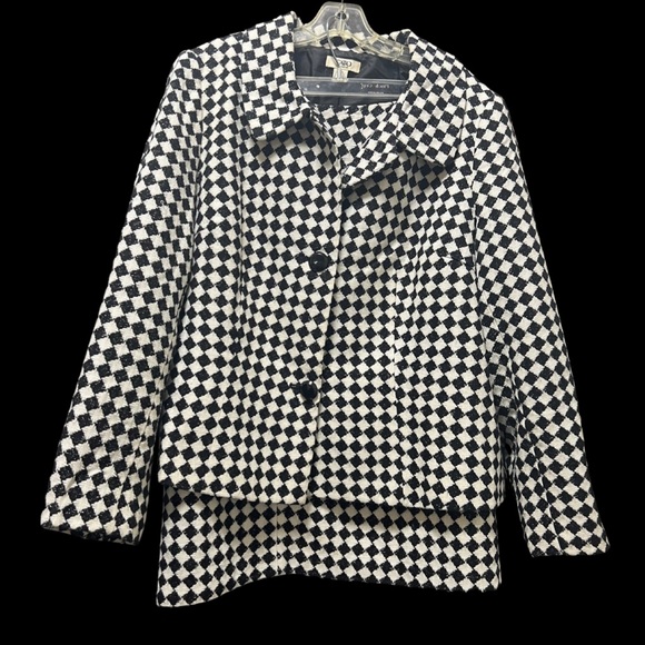 Cato Jackets & Blazers - CATO | classic black and white square houndstooth skirt suite 20 20w GUC